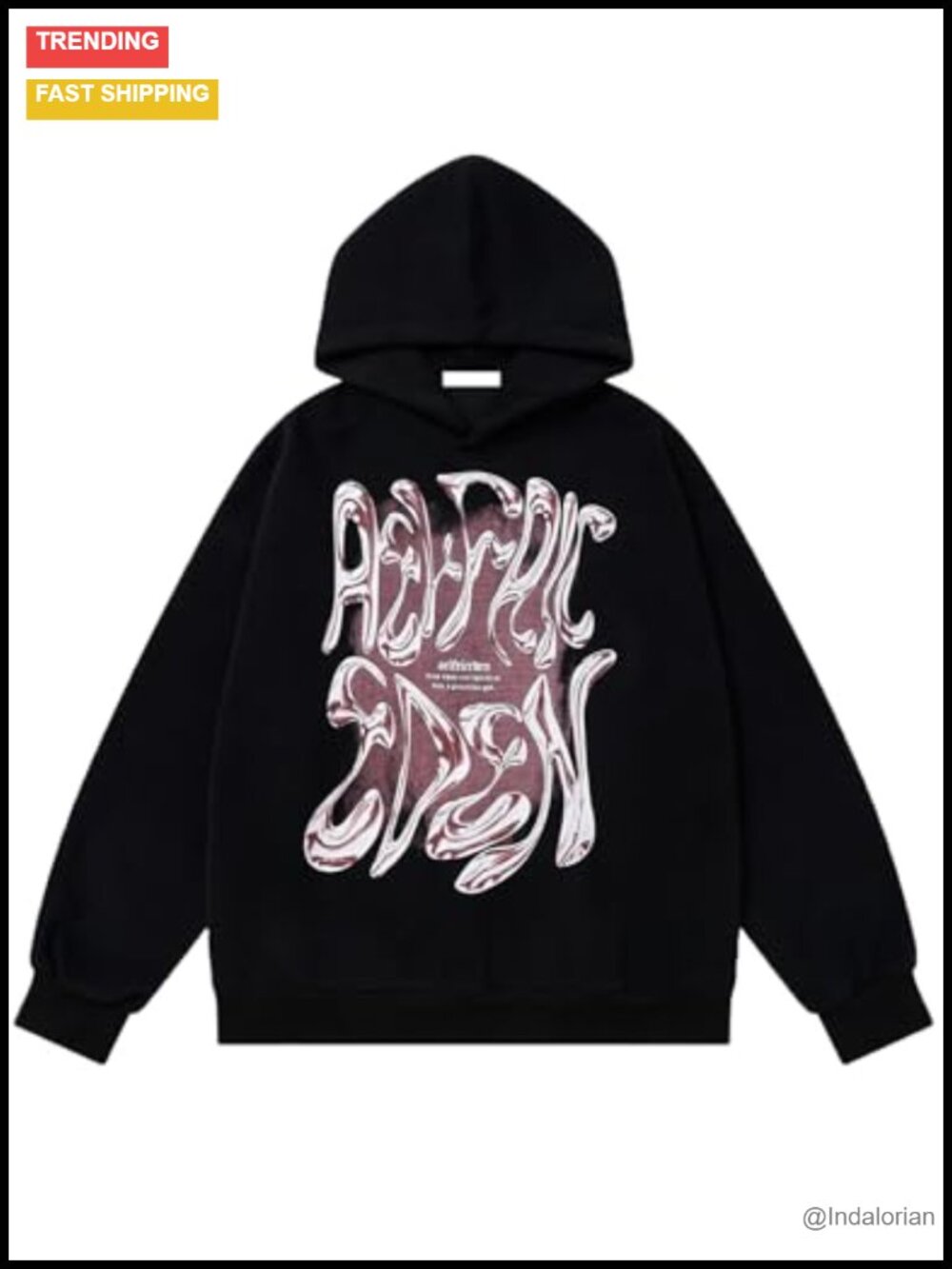 Oversized Graphic Pullover Hoodie Y2K Streetwear Unisex Cotton Blend